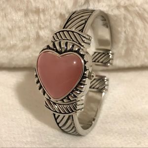 Silver Tone Heart Watch